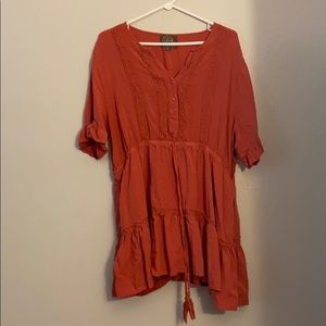 Southern Fried Chics rust colored tunic 3XL